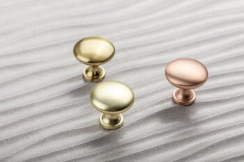 Möbelknopf TERNI, ZAMAK, Messing