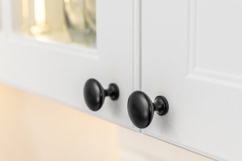 Möbelknopf TERNI, Zamak, schwarz matt