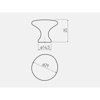 Möbelknopf UDINE, Zamak, Oberfläche: Nickel matt