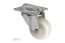 Möbelrolle KM 15, kugelgelagert, ohne Feststeller, Stahl/Kunststoff, Durchmesser 30 mm, weiß