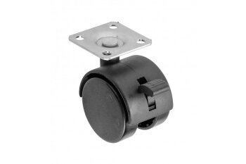 Doppelrolle KM-D20, mit Feststeller, Stahl/Kunststoff,...