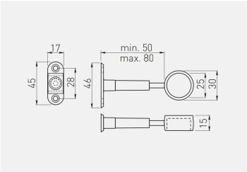 Halterung für Kleiderstange, Garderobenstange...