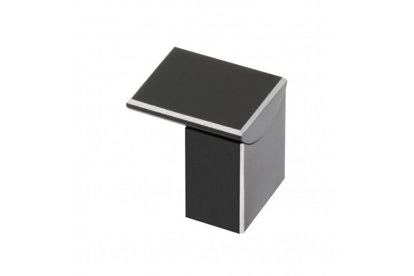 Möbelknopf ARES, Länge 30 mm, Aluminium, Oberfläche: schwarz eloxiert