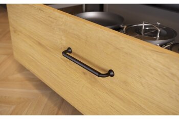 Möbelgriff STRUCTURE schwarz matt 128 mm