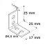 Stuhlwinkel schmal 25x25x17x1,5mm KW1