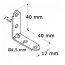Stuhlwinkel schmal 40x40x17x1,5mm KW2