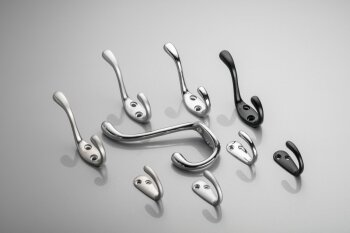 Kleiderhaken MALAGA A0, groß, Oberfläche: Chrom glänzend