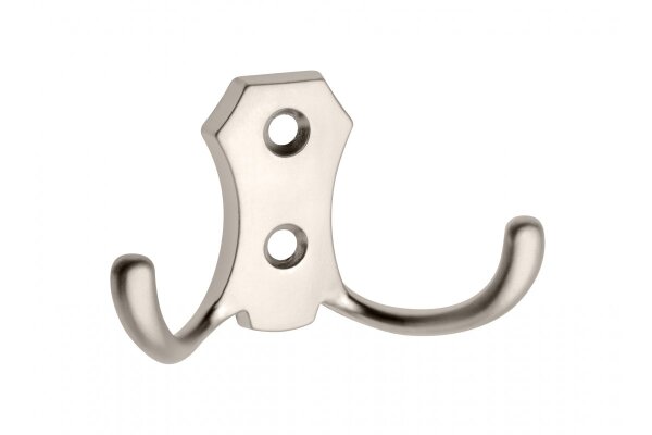 Kleiderhaken K24-B0, klein, Oberfläche: Nickel matt