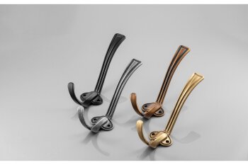 Kleiderhaken Coruna groß, Oberfläche: Bronze