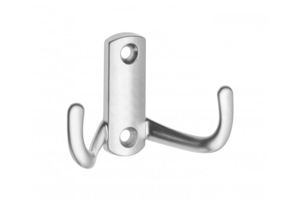 Kleiderhaken K23-E1, klein, glatt, Oberfläche: Chrom matt