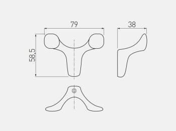 Kleiderhaken TOLEDO B0, Oberfläche: Edelstahloptik