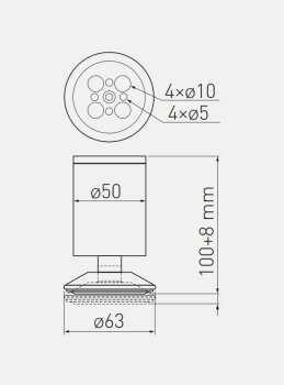 Möbelfuß BD-762, höhenverstellbar,...