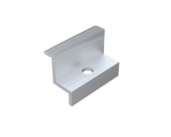 Endklemme Aluminium M8 Loch 30 mm silber