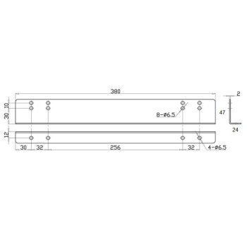1 Paar Montagewinkel für Schwerlastauszüge 40cm