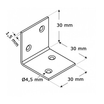 Winkelverbinder 30x30x30x1,5mm KS1