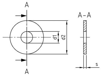 Unterlegscheibe A2 Edelstahl 3x Durchmesser M4
