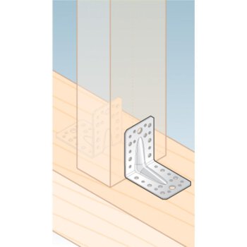 Schwerlast Winkelverbinder mit Sicke 145x70x90x2,5mm KP 8