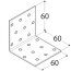 Lochplattenwinkel 60x60x60x2,0mm KM4