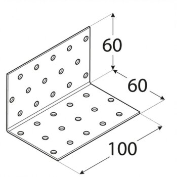 Lochplattenwinkel 60x60x100x2,0mm KM6