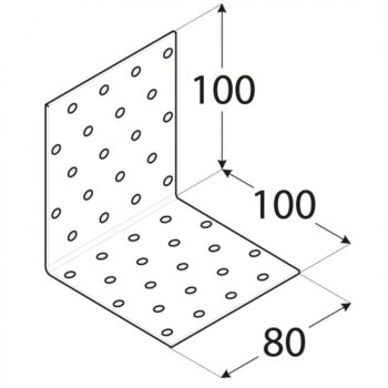 Lochplattenwinkel 100x100x80x2,0mm KM12