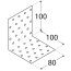 Lochplattenwinkel 100x100x80x2,0mm KM12