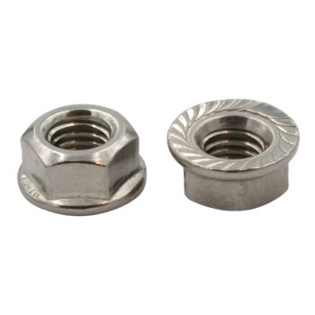 Flanschmuttern Edelstahl A2 M8 mit Sperrverzahnung Box - 100 Stk.