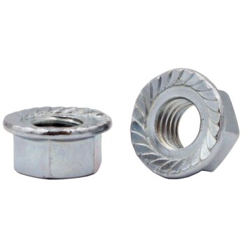 Flanschmuttern Grobgewinde verzinkt M 6 100 Stk.