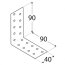 Lochplattenwinkel 90x90x40x2,0mm KM16