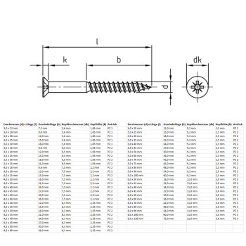 Holzschrauben Senkkopf mit Kreuzschlitz Edelstahl A2 6,0x60 mm Box 200 Stk.