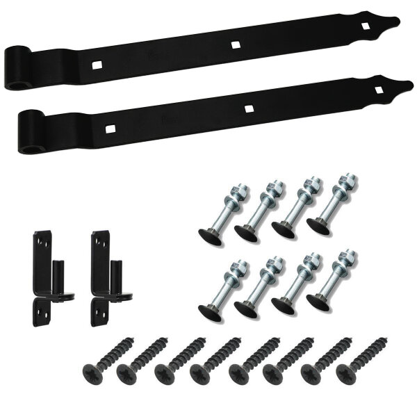 Ladenband gekröpft Set schwarz 400x35x4 mm