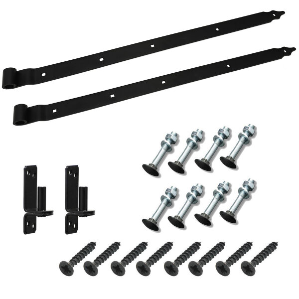 Ladenband gekröpft Set schwarz 800x40x5 mm