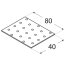 Lochplatte 80x40x2,0mm PP1