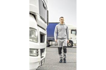 Kapuzenpullover NIERS grau meliert 3XL