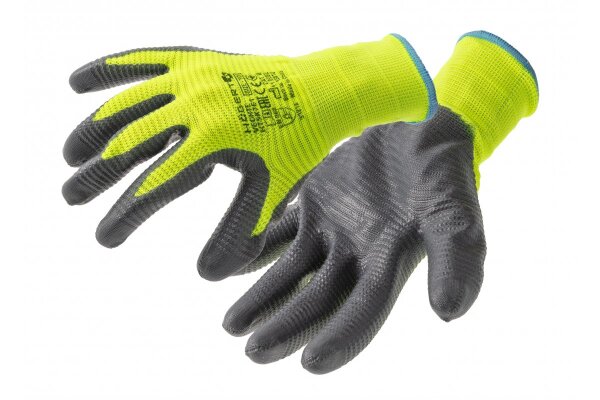 Nitrilbeschichtete Schutzhandschuhe VECHTE grün/grau (12 Paar) 11