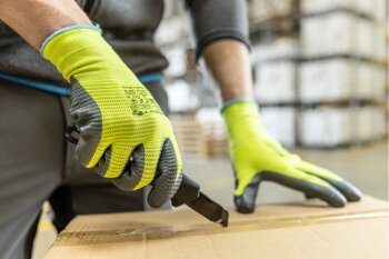 Nitrilbeschichtete Schutzhandschuhe VECHTE grün/grau (12 Paar) 11