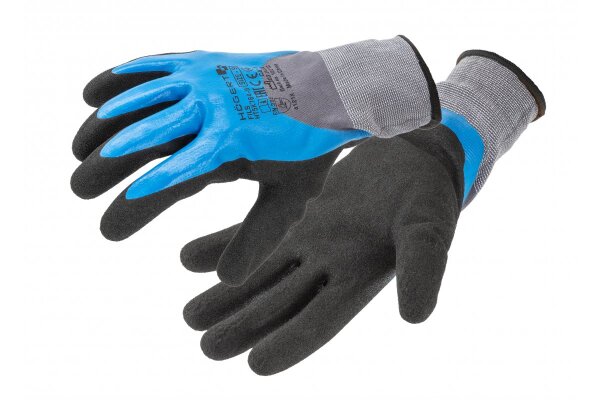 3/4 Schaumstoff-Nitril-beschichtete Handschuhe FILS blau/grau/schwarz (1 Paar) 9