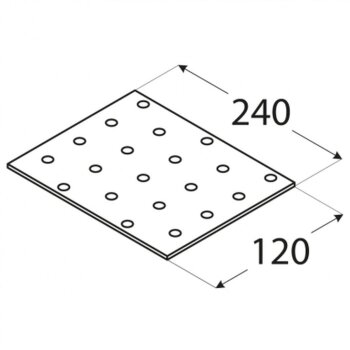 Lochplatte 240x120x2,0mm PP19