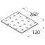 Lochplatte 260x120x2,0mm PP20