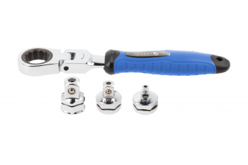 Knarren- und Gelenkschlüssel mit austauschbaren...