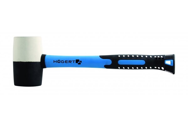 Gummihammer 680 g mit Glasfaserstiel, weiss/schwarz