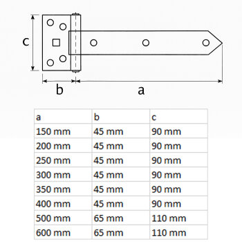 Kreuzgehänge Set schwarz schwer 350x45x90x3 mm