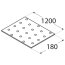 Lochplatte 180x1200x2,0mm PP98