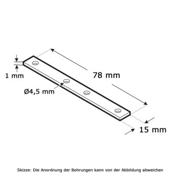 Flachverbinder 78x15x1mm LW80