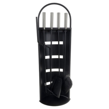 Kaminbesteck Kaminzubehör schwarz 5-in-1-Set KPS5