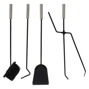 Kaminbesteck Kaminzubehör schwarz 5-in-1-Set KPS5