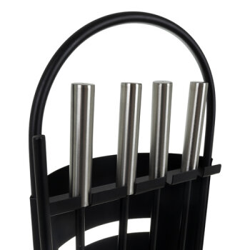 Kaminbesteck Kaminzubehör schwarz 5-in-1-Set KPS5