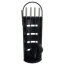 Kaminbesteck Kaminzubehör schwarz 5-in-1-Set KPS5