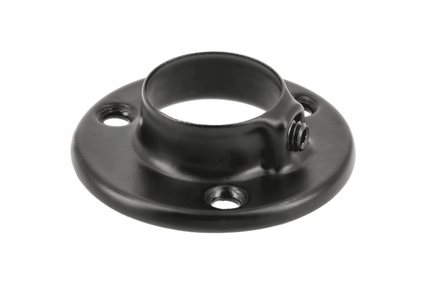 Halter für Kleiderstange Ø 25mm Garderobenstange rund, schwarz