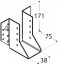 Balkenschuh Lasche außen 38x171x75x2,0mm WB4
