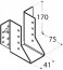 Balkenschuh Lasche außen 41x170x75x2,0mm WB7